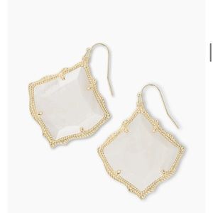 Kendra Scott Kirsten Gold Drop Earrings WhitePearl
